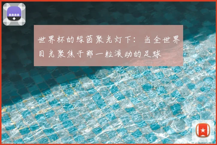 世界杯的绿茵聚光灯下:当全世界目光聚焦于那一粒滚动的足球